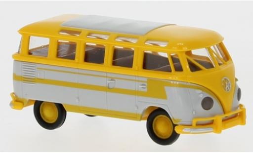 Miniature Volkswagen T1 1/87 Brekina b Samba jaune/grise 1960 autocar -Décorer Volkswagen T1 1/87 Brekina b Samba jaune/grise 1960 autocar -Décorer miniature