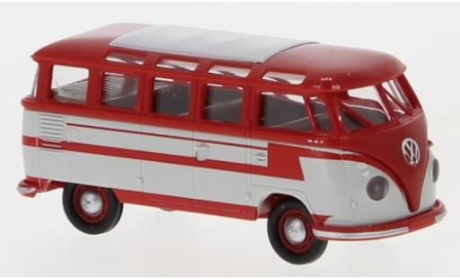 Miniature Volkswagen T1 1/87 Brekina b Samba rouge/grise 1960 Volkswagen T1 1/87 Brekina b Samba rouge/grise 1960 miniature