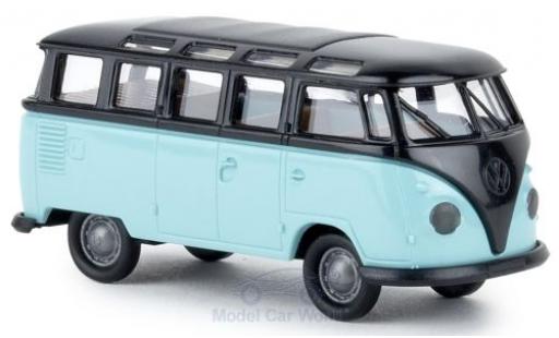 Miniature Volkswagen T1 1/87 Brekina b Samba noire/türkis Volkswagen T1 1/87 Brekina b Samba noire/türkis miniature