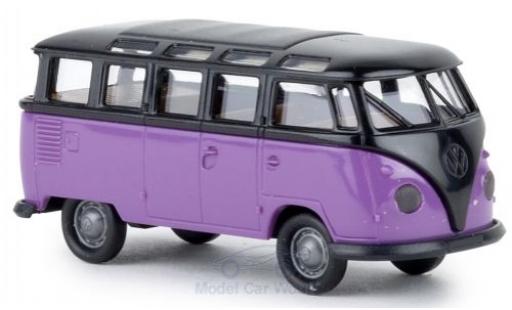 Miniature Volkswagen T1 1/87 Brekina b Samba noire/lila Volkswagen T1 1/87 Brekina b Samba noire/lila miniature