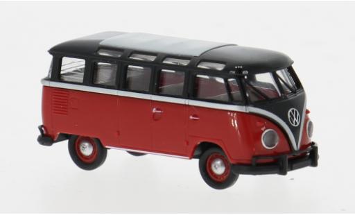 Miniature Volkswagen T1 1/87 Brekina b Samba noire/rouge 1960 1:87 Volkswagen T1 1/87 Brekina b Samba noire/rouge 1960 1:87 miniature