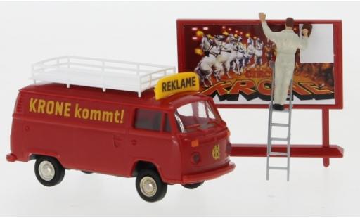 Volkswagen T2 1/87 Brekina Kasten Circus Krone Reklame 1973 avec figurine miniature