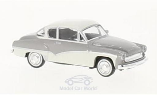 Wartburg 311 1/87 Brekina Coupe grise/blanche miniature