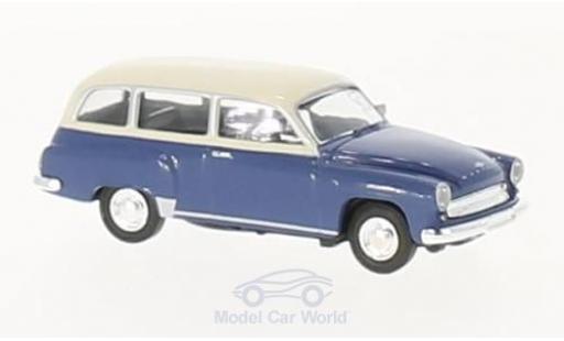Wartburg 311 1/87 Brekina Kombi bleue/beige miniature