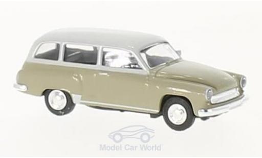 Wartburg 311 1/87 Brekina Kombi oliv/grise miniature