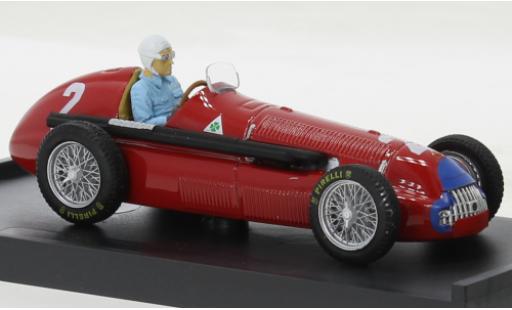 Miniature Alfa Romeo 158 1/43 Brumm metallise rouge No.2 formule 1 GP Grande-Bretagne 1950 Alfa Romeo 158 1/43 Brumm metallise rouge No.2 formule 1 GP Grande-Bretagne 1950 miniature
