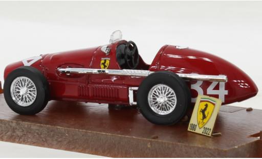 Miniature Ferrari 500 1/43 Brumm F2 metallise rouge No.34 formule 2 1952 Ferrari 500 1/43 Brumm F2 metallise rouge No.34 formule 2 1952 miniature