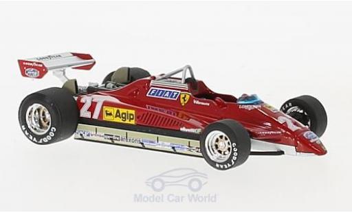 Miniature Ferrari 126 1982 1/43 Brumm C2 Turbo No.27 Formel 1 GP San Marino 1982 G.Villeneuve Ferrari 126 1982 1/43 Brumm C2 Turbo No.27 Formel 1 GP San Marino 1982 G.Villeneuve miniature