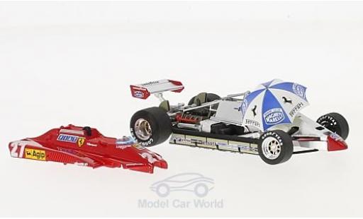 Miniature Ferrari 126 1982 1/43 Brumm C2 Turbo No.27 Formel 1 GP San Marino 1982 mit Rennfahrer und Schirm G.Villeneuve Ferrari 126 1982 1/43 Brumm C2 Turbo No.27 Formel 1 GP San Marino 1982 mit Rennfahrer und Schirm G.Villeneuve miniature