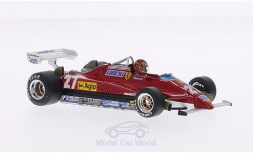 Miniature Ferrari 126 1/43 Brumm C2 Turbo No.27 Scuderia Formel 1 GP Belgien 1982 mit Fahrerfigur in Sonderverpackung G.Villeneuve Ferrari 126 1/43 Brumm C2 Turbo No.27 Scuderia Formel 1 GP Belgien 1982 mit Fahrerfigur in Sonderverpackung G.Villeneuve miniature
