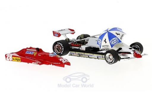 Miniature Ferrari 126 1982 1/43 Brumm C2 Turbo No.28 Formel 1 GP San Marino 1982 mit Rennfahrer und Schirm D.Pironi Ferrari 126 1982 1/43 Brumm C2 Turbo No.28 Formel 1 GP San Marino 1982 mit Rennfahrer und Schirm D.Pironi miniature