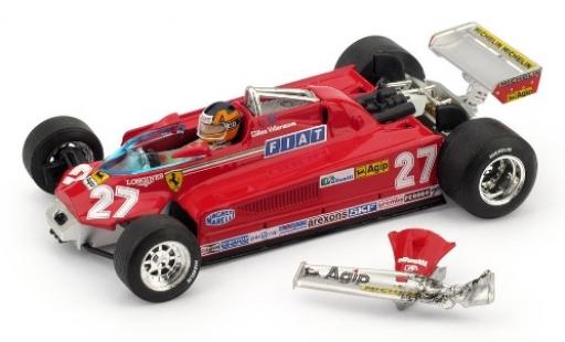Miniature Ferrari 126 1/43 Brumm CK Turbo No.27 Scuderia Formel 1 GP Kanada 1981 ronde 57-63 G.Villeneuve Ferrari 126 1/43 Brumm CK Turbo No.27 Scuderia Formel 1 GP Kanada 1981 ronde 57-63 G.Villeneuve miniature