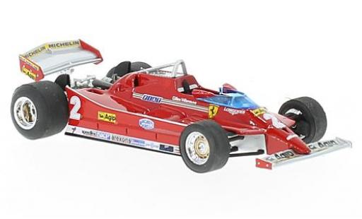 Miniature Ferrari 126 1/43 Brumm C turbo No.2 Formel 1 GP Italien 1980 G.Villeneuve Ferrari 126 1/43 Brumm C turbo No.2 Formel 1 GP Italien 1980 G.Villeneuve miniature