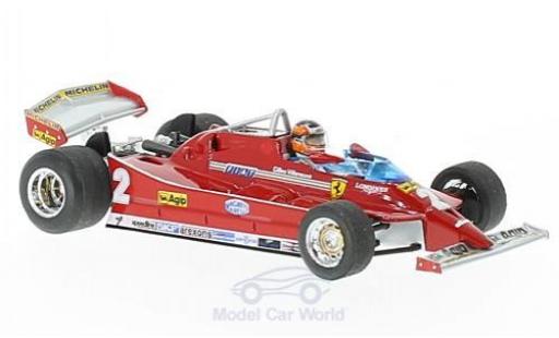 Miniature Ferrari 126 1/43 Brumm C turbo No.2 Formel 1 GP Italien 1980 mit Fahrerfigur G.Villeneuve Ferrari 126 1/43 Brumm C turbo No.2 Formel 1 GP Italien 1980 mit Fahrerfigur G.Villeneuve miniature