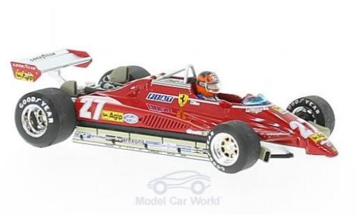 Miniature Ferrari 126 1982 1/43 Brumm C2 turbo No.27 Formel 1 GP Brasilien 1982 mit Fahrerfigur G.Villeneuve Ferrari 126 1982 1/43 Brumm C2 turbo No.27 Formel 1 GP Brasilien 1982 mit Fahrerfigur G.Villeneuve miniature