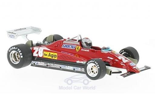 Miniature Ferrari 126 1/43 Brumm C2 turbo No.28 Formel 1 GP Italien 1982 mit Fahrerfigur M.Andretti Ferrari 126 1/43 Brumm C2 turbo No.28 Formel 1 GP Italien 1982 mit Fahrerfigur M.Andretti miniature