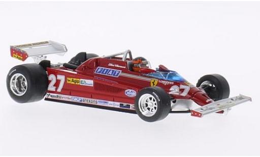 Miniature Ferrari 126 1/43 Brumm CK Turbo No.27 Scuderia Formel 1 GP Italien 1981 avec figurine de conducteur G.Villeneuve Ferrari 126 1/43 Brumm CK Turbo No.27 Scuderia Formel 1 GP Italien 1981 avec figurine de conducteur G.Villeneuve miniature