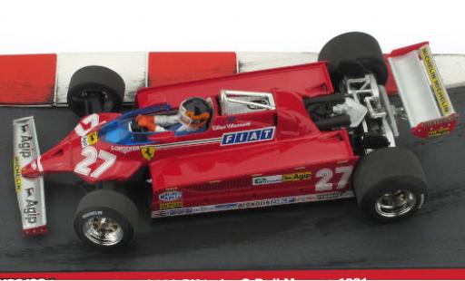 Miniature Ferrari 126 1/43 Brumm CK turbo No.27 Scuderia Formel 1 GP Monaco 1981 Minidiorama in Emballage sp�cial G.Villeneuve Ferrari 126 1/43 Brumm CK turbo No.27 Scuderia Formel 1 GP Monaco 1981 Minidiorama in Emballage sp�cial G.Villeneuve miniature