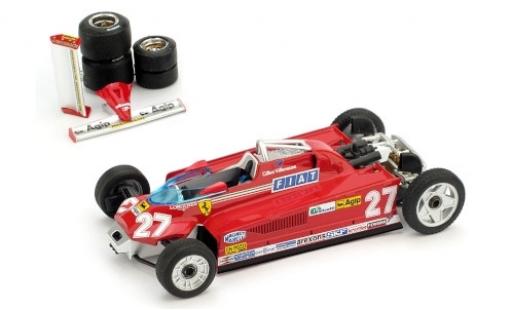 Miniature Ferrari 126 1/43 Brumm CK Turbo No.27 Scuderia Formel 1 GP Monaco 1981 Transportversion G.Villeneuve Ferrari 126 1/43 Brumm CK Turbo No.27 Scuderia Formel 1 GP Monaco 1981 Transportversion G.Villeneuve miniature