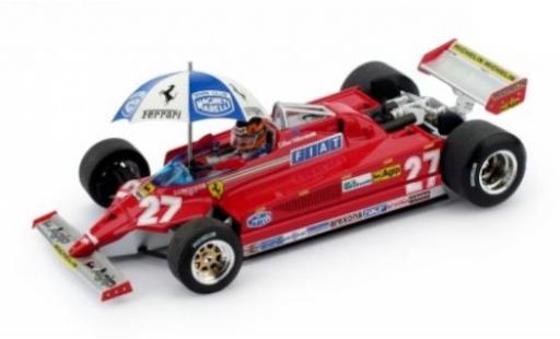 Miniature Ferrari 126 1/43 Brumm CK turbo No.27 Scuderia Formel 1 GP Spanien 1981 mit Figur und Regenschirm G.Villeneuve Ferrari 126 1/43 Brumm CK turbo No.27 Scuderia Formel 1 GP Spanien 1981 mit Figur und Regenschirm G.Villeneuve miniature