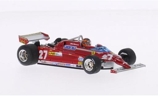 Miniature Ferrari 126 1/43 Brumm CK Turbo No.27 Suderia Formel 1 GP Monte Carlo 1981 avec figurine de conducteur G.Villeneuve Ferrari 126 1/43 Brumm CK Turbo No.27 Suderia Formel 1 GP Monte Carlo 1981 avec figurine de conducteur G.Villeneuve miniature