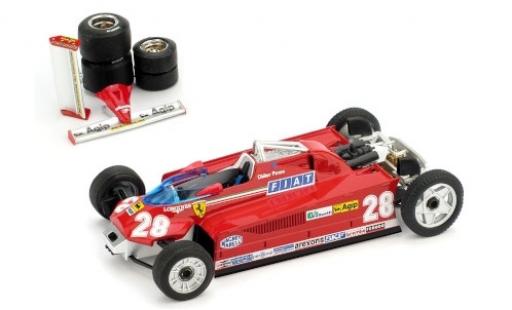 Miniature Ferrari 126 1/43 Brumm CK Turbo No.28 Scuderia Formel 1 GP Monaco 1981 Transportversion D.Pironi Ferrari 126 1/43 Brumm CK Turbo No.28 Scuderia Formel 1 GP Monaco 1981 Transportversion D.Pironi miniature