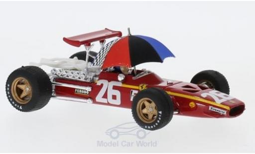 Miniature Ferrari 312 P 1/43 Brumm F1 No.26 Formel 1 GP Frankreich 1968 mit Fahrer und Regenschirm J.Ickx Ferrari 312 P 1/43 Brumm F1 No.26 Formel 1 GP Frankreich 1968 mit Fahrer und Regenschirm J.Ickx miniature