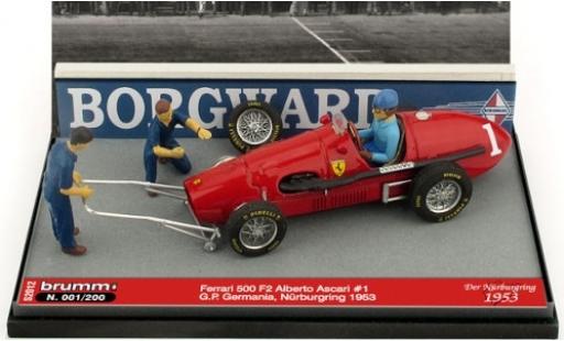 Miniature Ferrari 500 1/43 Brumm F2 No.1 Scuderia GP Deutschland 1953 avec figurines in Emballage sp�cial A.Ascari Ferrari 500 1/43 Brumm F2 No.1 Scuderia GP Deutschland 1953 avec figurines in Emballage sp�cial A.Ascari miniature