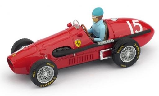 Miniature Ferrari 500 1/43 Brumm F2 No.15 Scuderia GP Großbritannien 1952 avec figurine de conducteur A.Ascari Ferrari 500 1/43 Brumm F2 No.15 Scuderia GP Großbritannien 1952 avec figurine de conducteur A.Ascari miniature