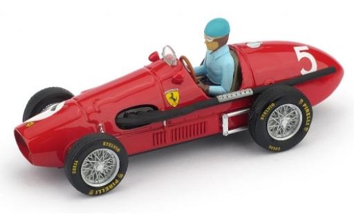 Miniature Ferrari 500 1/43 Brumm F2 No.5 Scuderia GP Großbritannien 1953 avec figurine de conducteur A.Ascari Ferrari 500 1/43 Brumm F2 No.5 Scuderia GP Großbritannien 1953 avec figurine de conducteur A.Ascari miniature