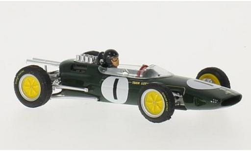 Miniature Lotus 25 1/43 Brumm No.1 Team Formel 1 GP Belgien 1963 avec figurine de conducteur J.Clark Lotus 25 1/43 Brumm No.1 Team Formel 1 GP Belgien 1963 avec figurine de conducteur J.Clark miniature