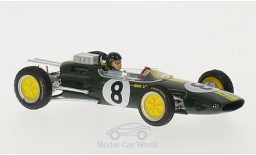 Miniature Lotus 25 1/43 Brumm No.8 Formel 1 GP Italien 1963 mit Fahrerfigur J.Clark Lotus 25 1/43 Brumm No.8 Formel 1 GP Italien 1963 mit Fahrerfigur J.Clark miniature