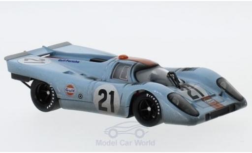 Miniature Porsche 917 1970 1/43 Brumm K RHD No.21 JWA-Gulf Racing Team Gulf 24h Le Mans 1970 mit Rennspuren P.Rodriguez/L.Kinnunen Porsche 917 1970 1/43 Brumm K RHD No.21 JWA-Gulf Racing Team Gulf 24h Le Mans 1970 mit Rennspuren P.Rodriguez/L.Kinnunen miniature