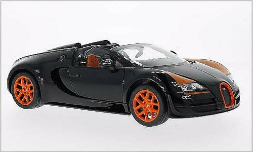 Bugatti Veyron Vitesse 1/18 Rastar 16.4 Grand Sport noire/orange miniature