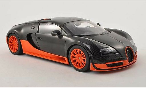 Bugatti Veyron Super Sport 1/18 Autoart 16.4 noire/orange 2010 miniature