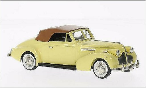 Buick Century Convertible 1/43 Brooklin Cabriolet Coupe M66-C jaune/marron 1939 miniature