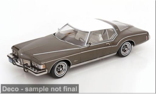 Buick Riviera 1/18 KK Scale grise/blanche 1973 1:18 miniature