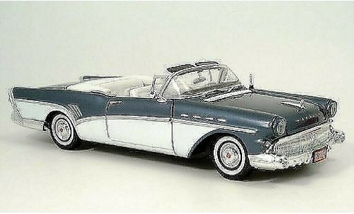 Buick Roadmaster Convertible 1/18 Motormax Cabriolet bleu/blanche 1957 miniature