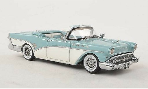 Buick Roadmaster Convertible 1/43 Neo Cabriolet bleu-grise/blanche 1957 miniature