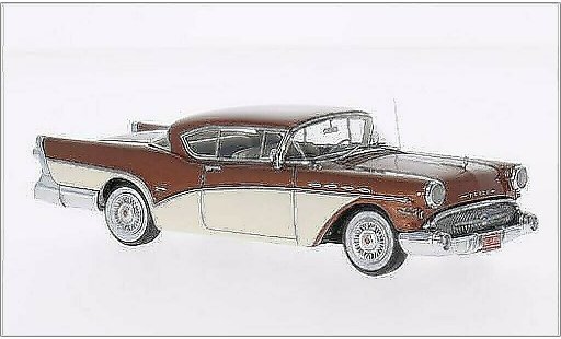 Buick Roadmaster Coupe 1/43 Neo Hardtop metallise marron/blanche 1957 miniature