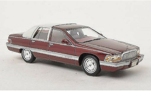 Buick Roadmaster Sedan 1/43 GLM rouge/mat-blanche 1994 miniature