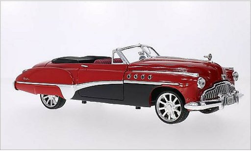 Buick Roadmaster tuning 1/18 Motormax rouge/noire 1949 miniature