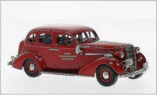 Buick Special Sedan 1/43 Brooklin Baltimore Fire Chief rouge 1936 miniature