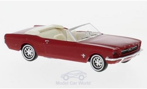 Miniature Ford Mustang 1/87 Busch Cabrio metallise rouge 1964 Ford Mustang 1/87 Busch Cabrio metallise rouge 1964 miniature