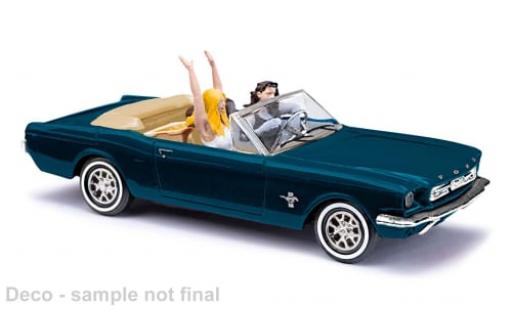 Ford Mustang 1/87 Busch Cabriolet metallise verte 1964 1:87 miniature