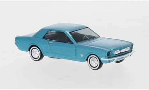 Ford Mustang 1/87 Busch metallise verte miniature
