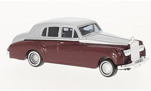 Rolls Royce Silver Cloud 1/87 Busch metallise rouge/grise 1959 miniature