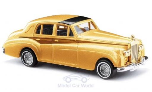 Miniature Rolls Royce Silver Cloud 1/87 Busch metallise jaune/marron 1959 Rolls Royce Silver Cloud 1/87 Busch metallise jaune/marron 1959 miniature