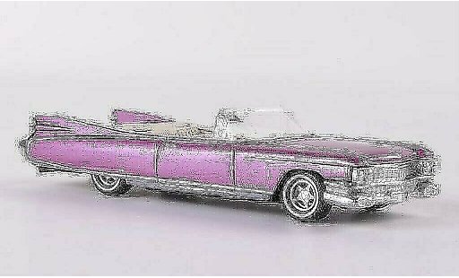 Cadillac Eldorado Convertible 1/87 Busch Cabriolet rose 1959 miniature