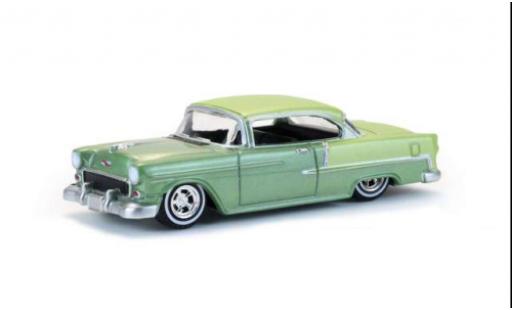 Chevrolet Bel Air 1/64 Greenlight - Lowrider verte/verte 1956 1:64 miniature